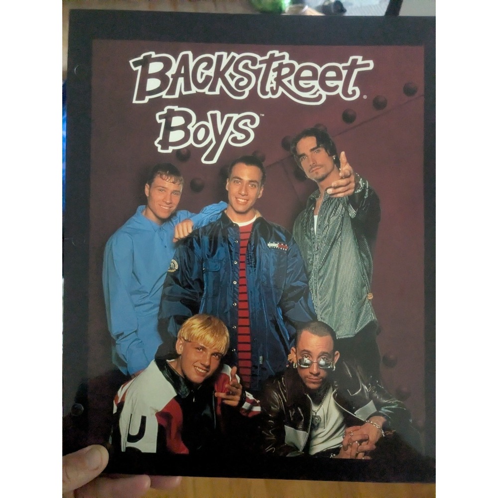 Vintage 1997 Backstreet Boys School Folder Duotang Binder Y2K BSB